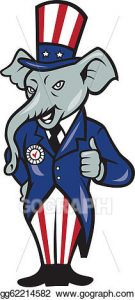 Republican Elephant Mascot